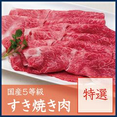 国産5等級すき焼き肉【特選】　500g 